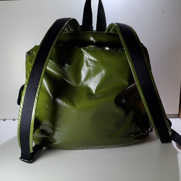 Marc Jacobs Glossy Olive Green Ripstop Backpack - Picture 6 of 6